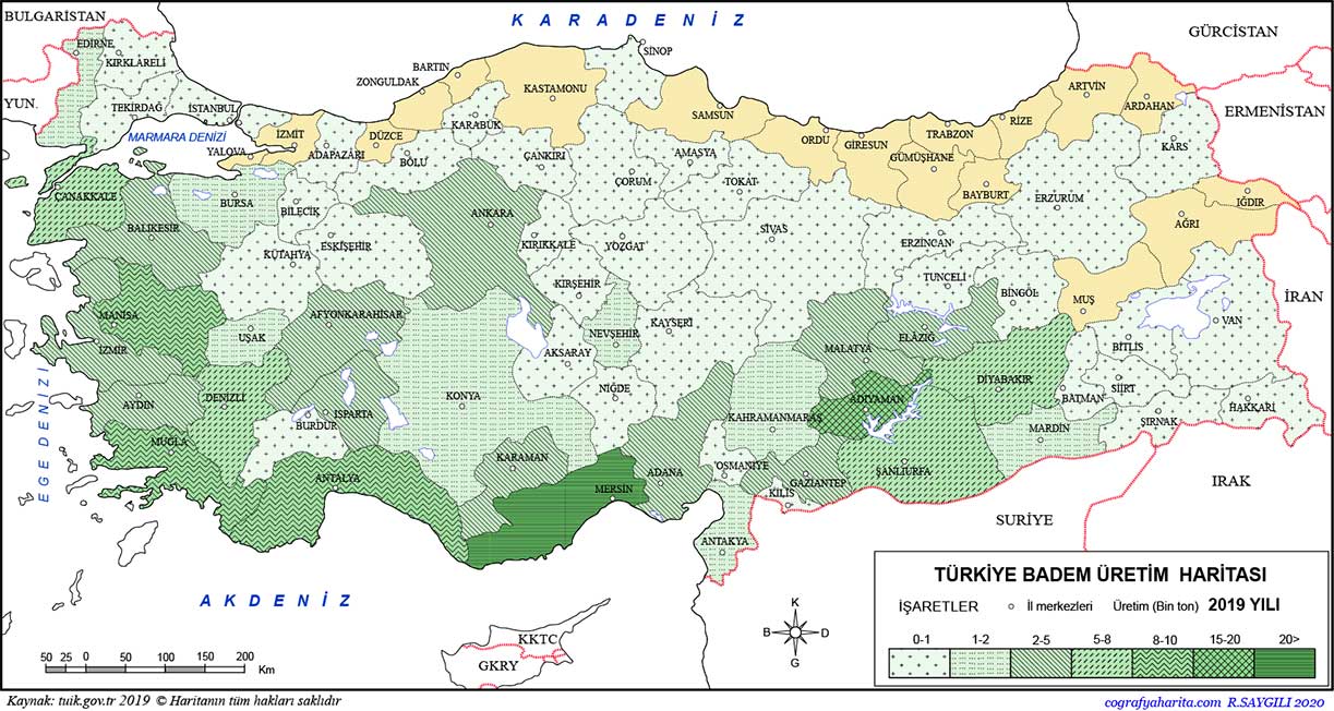 Which Fruits Grow In Turkey? | Turkey Fruit Growing Map - SCagriconsult.com